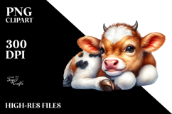 Cute Baby Cow, High-Res PNG Product Image 2