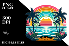Retro Rainbow Sunset Tumbler Product Image 2