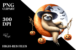 Sloth Dressed for Halloween PNG Product Image 2