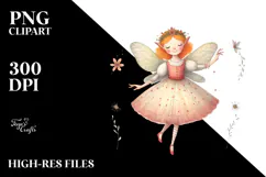Watercolor Funny Fairy PNG Product Image 2