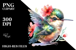 Cute Baby Hummingbird PNG Product Image 2