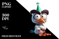 Bird with Sunglasses, Transparent PNG Product Image 2