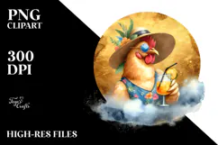 Chicken with Beachwear, High-Res PNG Product Image 2