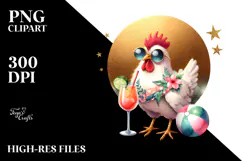 Chicken with Beachwear, High-Res PNG Product Image 2