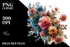 Colorful Grungy Flower Painting PNG Product Image 2