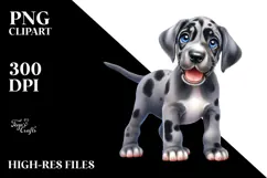 Happy Baby Great Dane PNG Product Image 2
