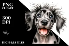Watercolor Baby Great Dane, PNG Product Image 2