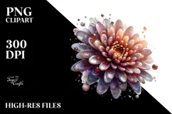 Glossy Chrysanthemum with Metal PNG Product Image 2
