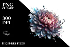 Glossy Chrysanthemum with Metal PNG Product Image 2