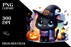 Style Halloween Cat PNG Product Image 2