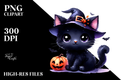 Style Halloween Cat PNG Product Image 2