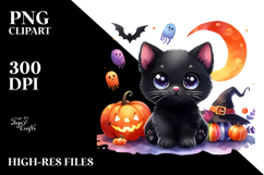 Style Halloween Cat PNG Product Image 2