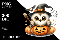 Funny Halloween Owl PNG Product Image 2