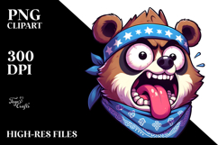 Dramatic Bear Bandana PNG Product Image 2