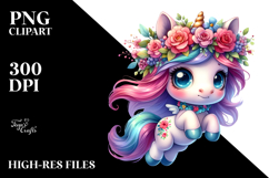 Funny Haircut Unicorn PNG Product Image 2