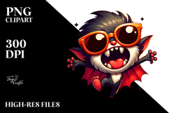 Cute Cartoon Vampire PNG Product Image 2