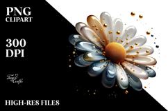 Glossy Daisy Abstract PNG Product Image 2