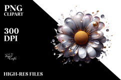 Glossy Daisy Abstract PNG Product Image 2