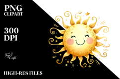 Very Simple Whimsical Sun PNG Product Image 2