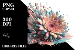 Gerbera Material Watercolor Splash | Sublimation | Clipart Product Image 3