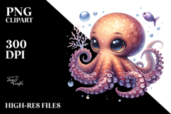 Digital Watercolor with Baby Octopus Product Image 2