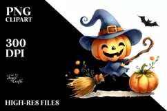 Simple Funny Halloween Broomstick PNG Product Image 3