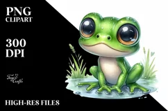 Baby Frog |T-shirt, Mug PNG Product Image 1