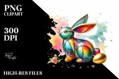 Easter Bunny Egg Flower, Clipart |T-shirt, Mug PNG Product Image 8