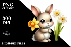 Easter Bunny Egg Flower, Clipart |T-shirt, Mug PNG Product Image 7