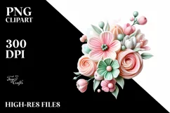 Flower, Clipart |T-shirt, Mug PNG Product Image 1