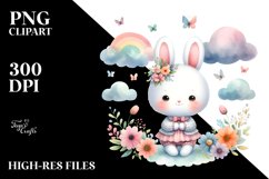 Colorful Cute Rabbit Whimsical Product Image 1