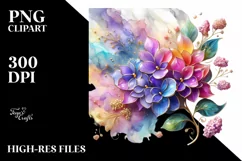 Colorful Lilac Marble Background Watercolor Splash | Product Image 3