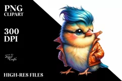 Watercolor Bird Portrait, Transparent PNG Product Image 1