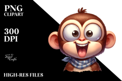 Playful Monkey Character, PNG Product Image 2