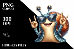 Funny Snail Rocker Sign Clipart Product Image 1