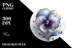 Abstract Material Pansy PNG Product Image 2