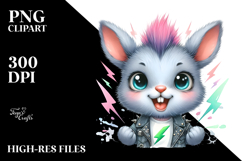 Punk Baby Rabbit PNG Product Image 2