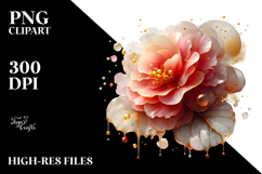 Glossy Begonia Abstract PNG Product Image 2