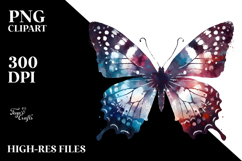 Vibrant Butterfly Grungy Skull PNG Product Image 2