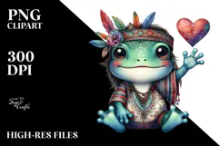 Colorful Baby Frog PNG Product Image 2