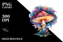 Magical Celestial Astral Mushroom | Clipart Product Image 3