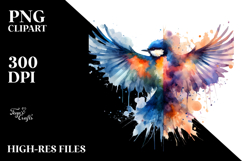 Colorful Bird Painting PNG Product Image 2