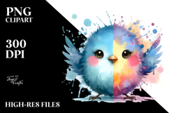 Cute Bird Painting PNG Product Image 2