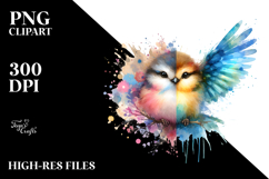 Cute Bird Painting PNG Product Image 2