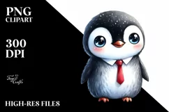 Cute Baby Penguin Big Eyes | Sublimation Clipart Product Image 3