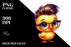 Cute Baby Duck with Funny Face PNG Product Image 2
