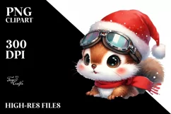 Expressive Baby Squirrel Watercolor PNG Product Image 3