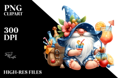 Whimsical Gnome Drinking a Cocktail PNG Product Image 2