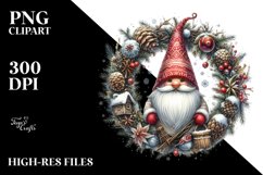 High Detail Winter Gnome PNG Product Image 3