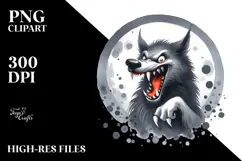 Fearless Werewolf Design, Top-Quality PNG Product Image 2